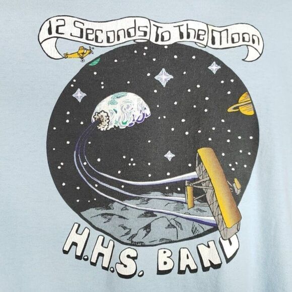 12 Seconds To The Moon T Shirt Vintage 90s 1996 Herndon High School Marching Ban - Picture 2 of 7